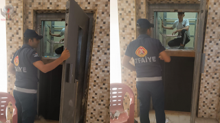 Asansörde mahsur kalan vatandaşın imdadına itfaiye yetişti