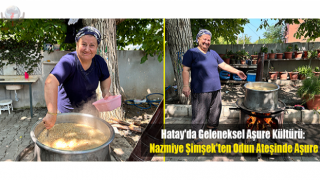 Deprem bölgesinde bolluk ve bereketin simgesi aşure odun ateşinde pişti