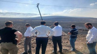 Develide tarım arazinde yangın çıktı