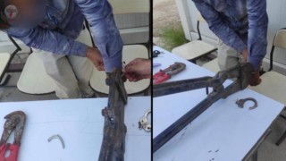 Eline kelepçe sıkışan vatandaşın yardımına itfaiye yetişti