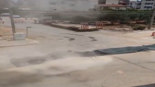 Kanalizasyon çalışmasında kontrollü patlama cep telefonunda