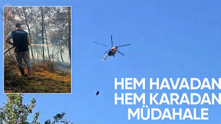 Orman yangınına havadan müdahale başladı