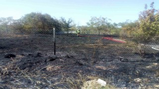 Otobandan atılan sigara izmariti yangın çıkardı