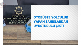 Otobüste yolculuk yapan şahıslardan uyuşturucu çıktı