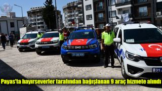 Payas'ta hayırseverler tarafından bağışlanan 9 araç hizmete alındı