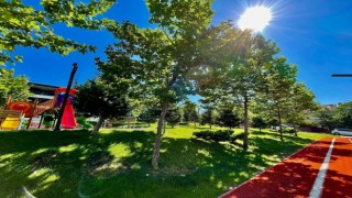 Pursaklarda eski parklara estetik dokunuş