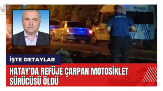 Refüje çarparak devrilen motosikletin sürücüsü öldü