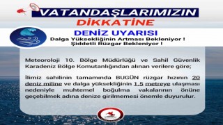Samsunda yüksek dalga ve rüzgar uyarısı
