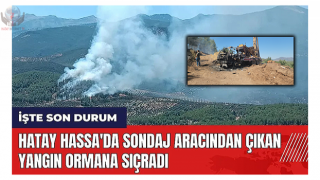 Sondaj aracında başlayan yangın ormana sıçradı