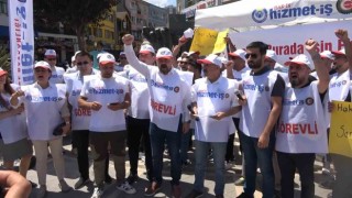 Yalova Belediyesinden çıkarılan işçilerden eylem