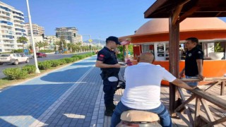 Alanyada jandarmadan sahil şeridi ve plajlarda denetim