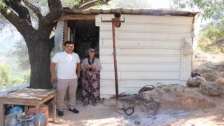 Alanyada yaşlı kadına konteyner ev yapıldı