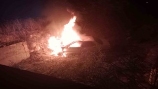 Burdurda köprüden düşen otomobil yanarak kül oldu: Sürücü son anda kurtarıldı