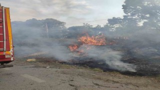 Dörtyolda çıkan ot yangını itfaiye ekiplerin müdahalesiyle söndürüldü