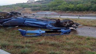 Hatayda tek taraflı olan kazada otomobil takla attı, 3 kişi yaralandı