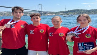 Mersinli sporcular İstanbul Boğaziçi Kıtalararası Yüzme Maratonundan başarıyla döndü