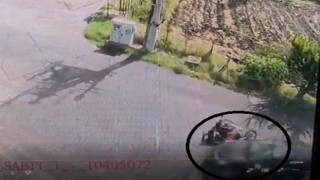 Motordan düşen karı ve koca ezilmekten saniyelerle kurtuldu