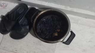 Ocakta unutulan tava yangına neden oldu