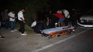 Otomobilin sağından geçemeye çalışan motosiklet sürücüsü yaralandı