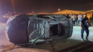 Takla atan sürücüsü yaralandı