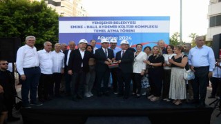 Yenişehirde kütüphane ve taziyeevinden oluşan kompleksin temeli atıldı