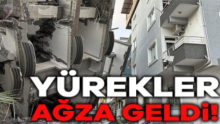 Yıkımı yapılan 5 katlı bina, vatandaşlarını yaşadığı binanın üzerine devrildi