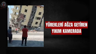 Yürekleri ağza getiren yıkım kamerada
