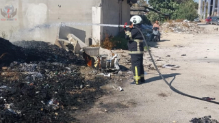 Antakyada çöp yangını