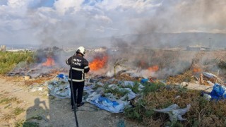 Antakyada çöplük yangını