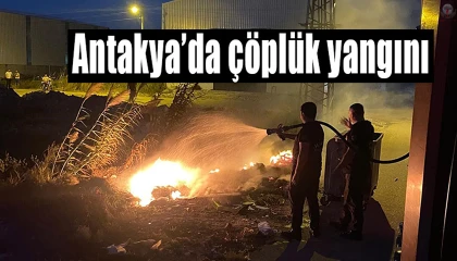 Antakyada çöplük yangını