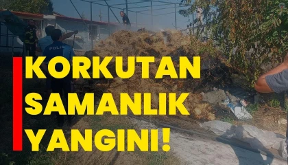 Antakyada samanlık yangını