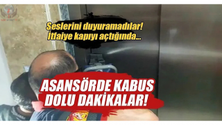 Asansörde mahsur kalan vatandaşları itfaiye kurtardı