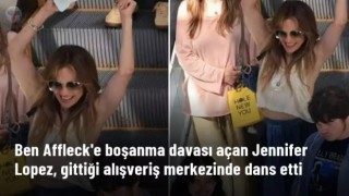 Ben Affleck'e boşanma davası açan Jennifer Lopez, gittiği alışveriş merkezinde dans etti