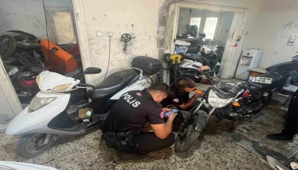 Hatayda motosiklet tamircileri denetlendi