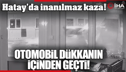 Hatay'da Otomobil İki Prefabrik İş Yerine Daldı