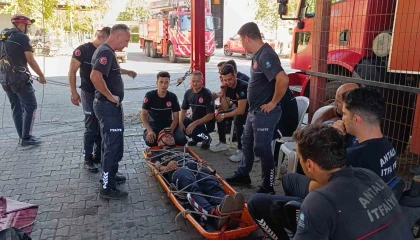 İtfaiye personeline ‘Yüksekte Güvenli Çalışma eğitimi verildi