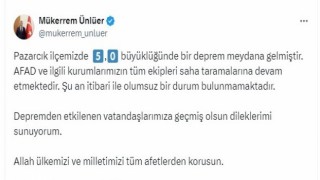 Kahramanmaraş Valisi Ünlüer: “Şu an itibari ile olumsuz bir durum bulunmamaktadır”