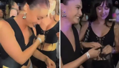 Konserde tepki çeken görüntü! Sütyenini çıkarıp sahnedeki sanatçıya fırlattı