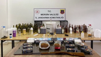 Mersinde sahte içki operasyonu: 124 litre sahte içki ele geçirildi