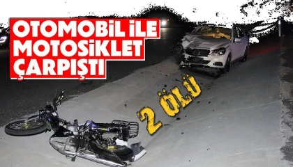 Otomobille çarpışan motosikletteki çift hayatını kaybetti