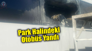 Park halindeki otobüste yangın çıktı