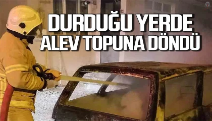 Park halindeyken yanan TOFAŞ kullanılmaz hale geldi