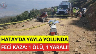 Yayla yolunda feci kaza: 1 ölü, 1 yaralı