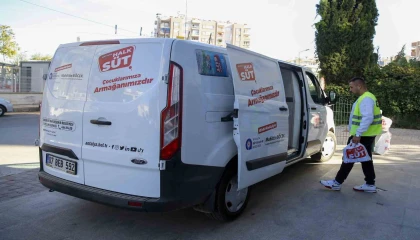 Antalyada her ay 8 bin aileye süt desteği