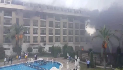 Antalyada otelde yangın