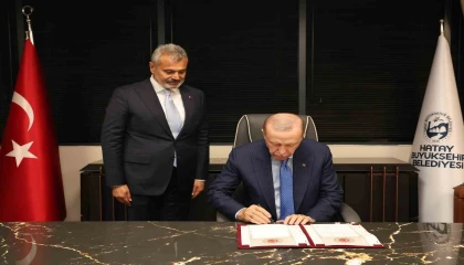 Cumhurbaşkanı Erdoğandan, Belediye Başkanı Öntürke ziyaret