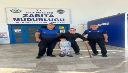 Dedesinin elini bırakıp kaybolan torun, zabıta tarafından bulundu