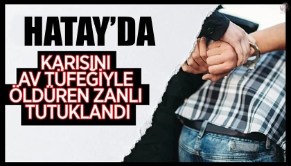 Eşini tüfekle öldüren zanlı tutuklandı