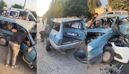 Hatayda 3 otomobilin karıştığı kazada 5 kişi yaralandı