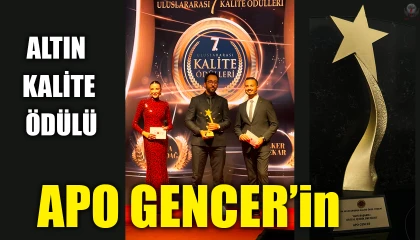 HATAY’IN NEŞESİ APO GENCER’E ALTIN KALİTE ÖDÜLÜ